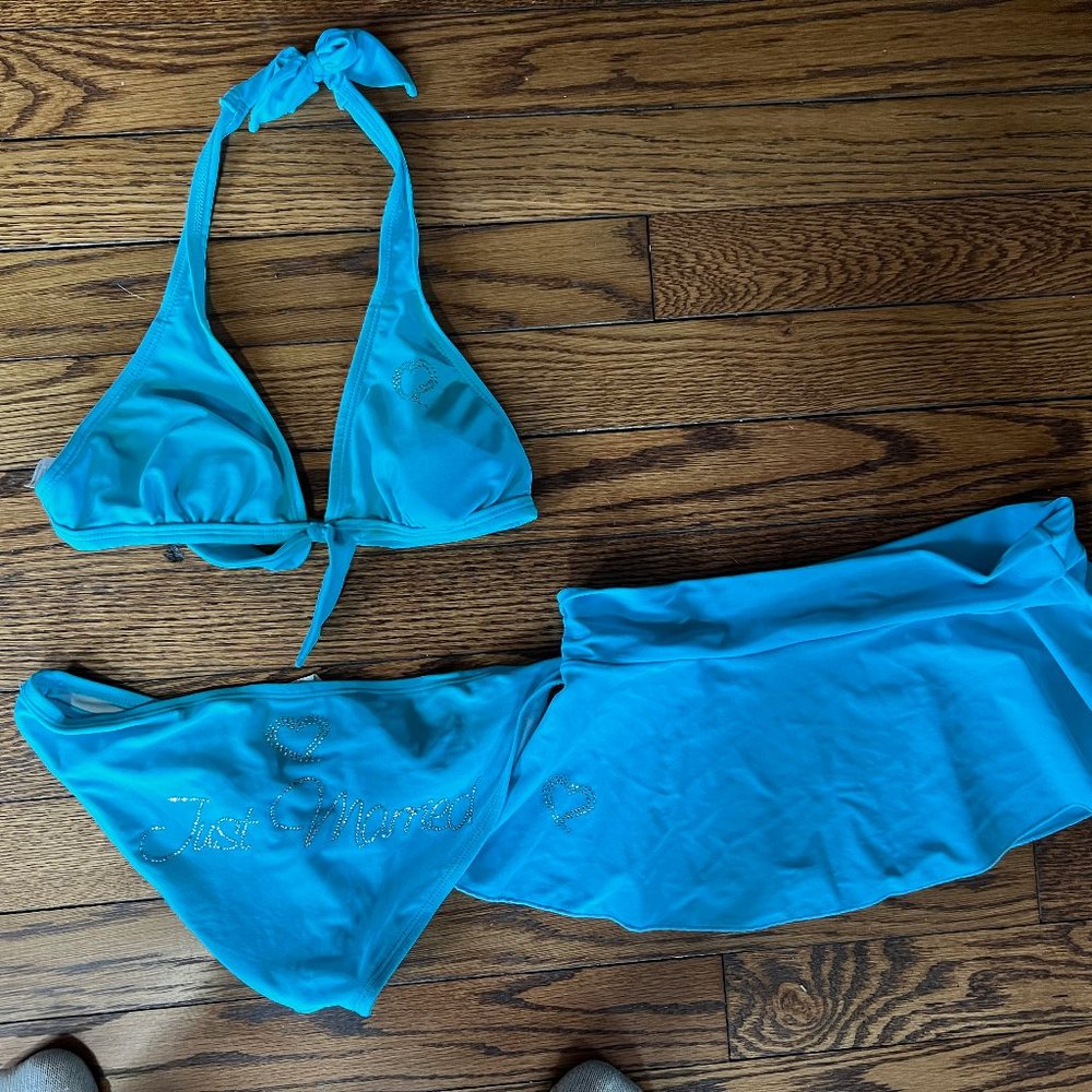 Just Married Bikini Set